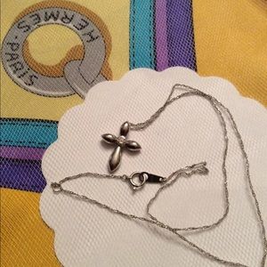 Genuine platinum and diamond necklace